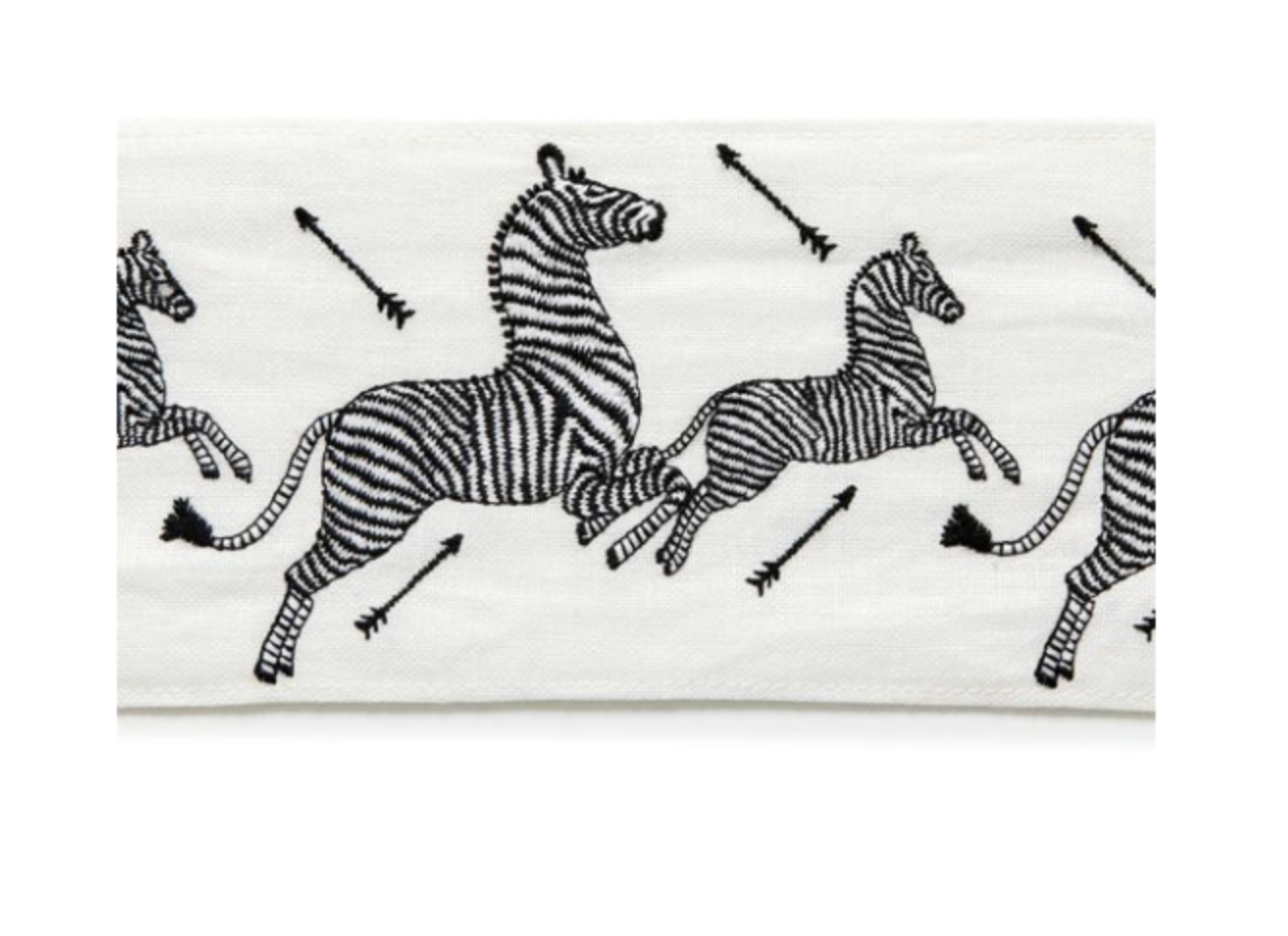 Zebra Embroidered Tape