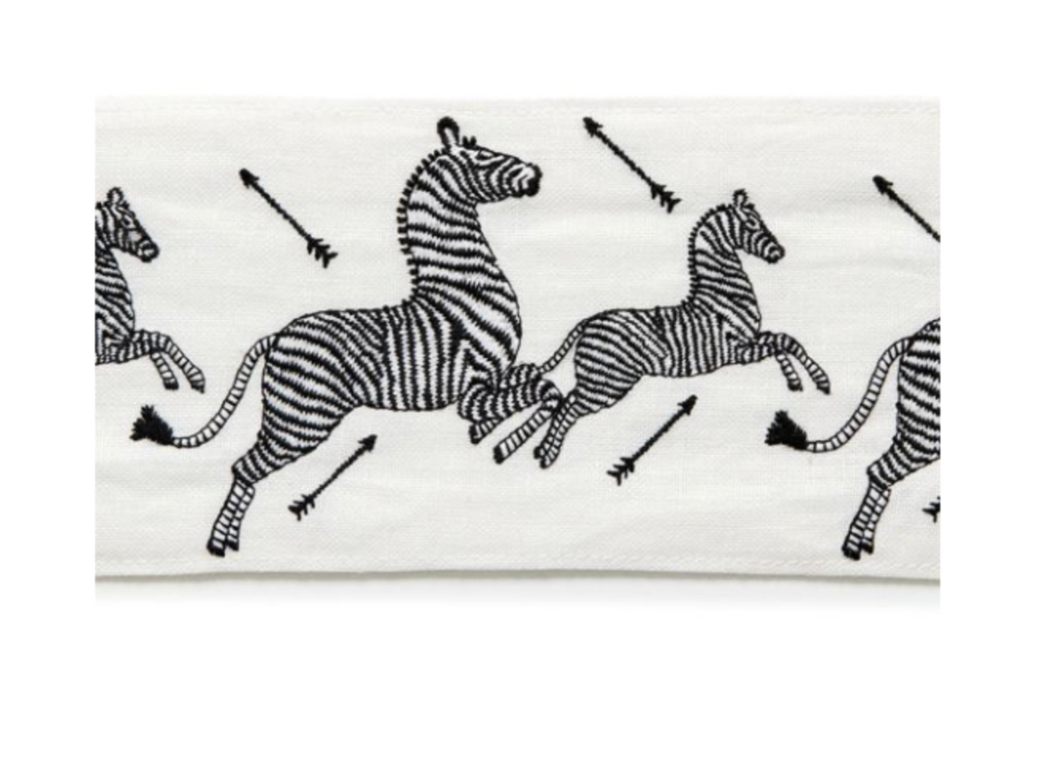 Zebra Embroidered Tape