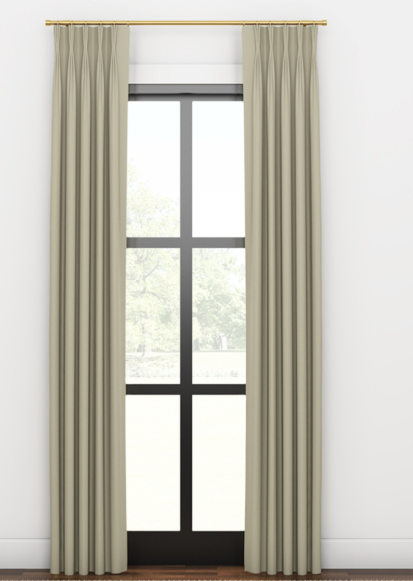 Quick Ship Rosemary / Linen Drapery Panels