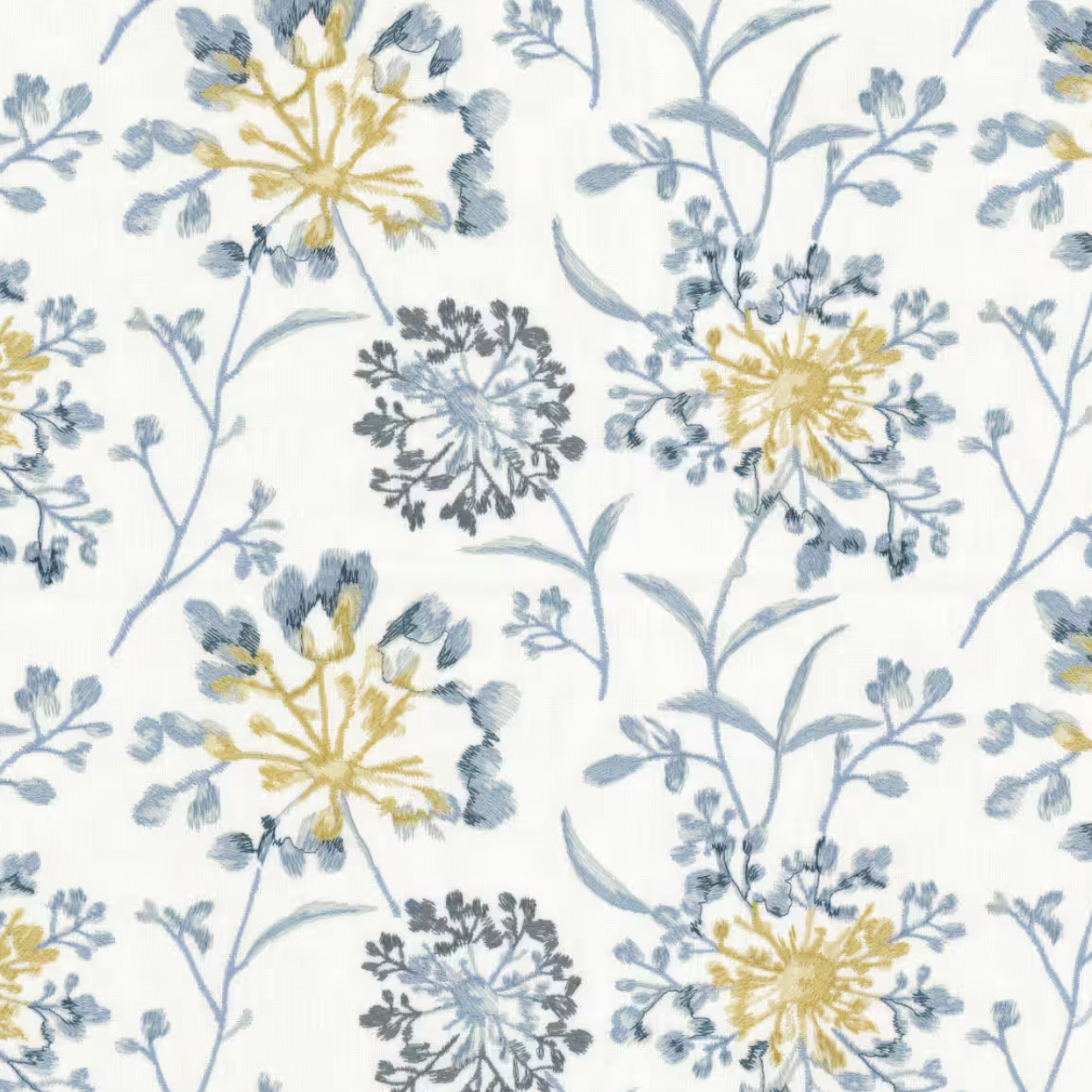 Arrangement Embroidered Fabric