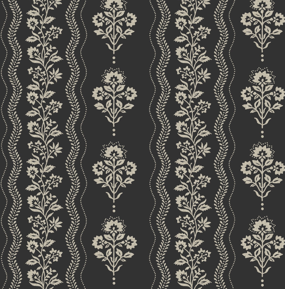 Lenea Floral Striped Wallpaper