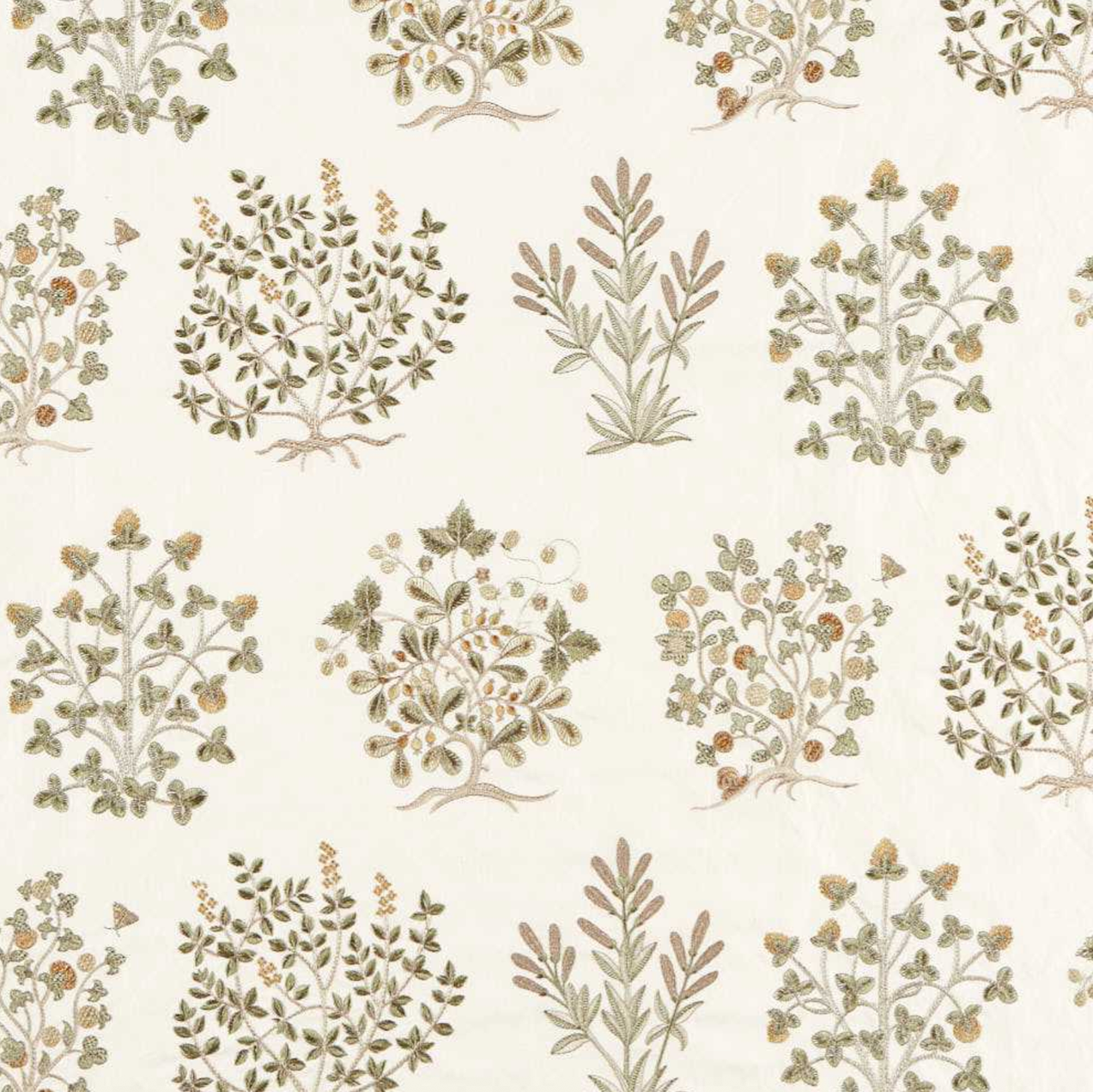 Thyme Walk Embroidered Fabric