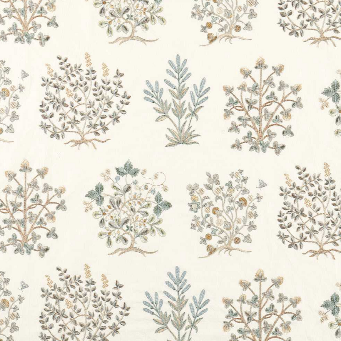 Thyme Walk Embroidered Fabric
