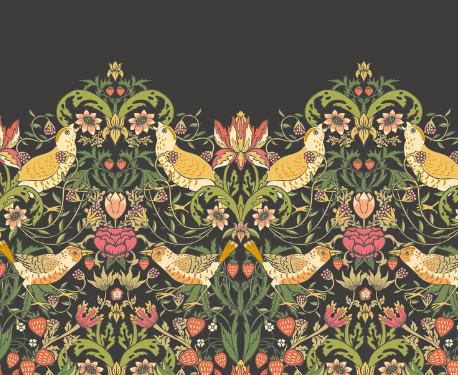 Birds Fruit and Foliage Mural
