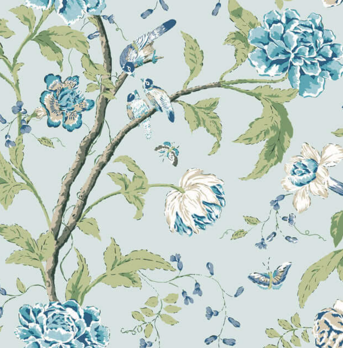 Teahouse Floral Wallpaper