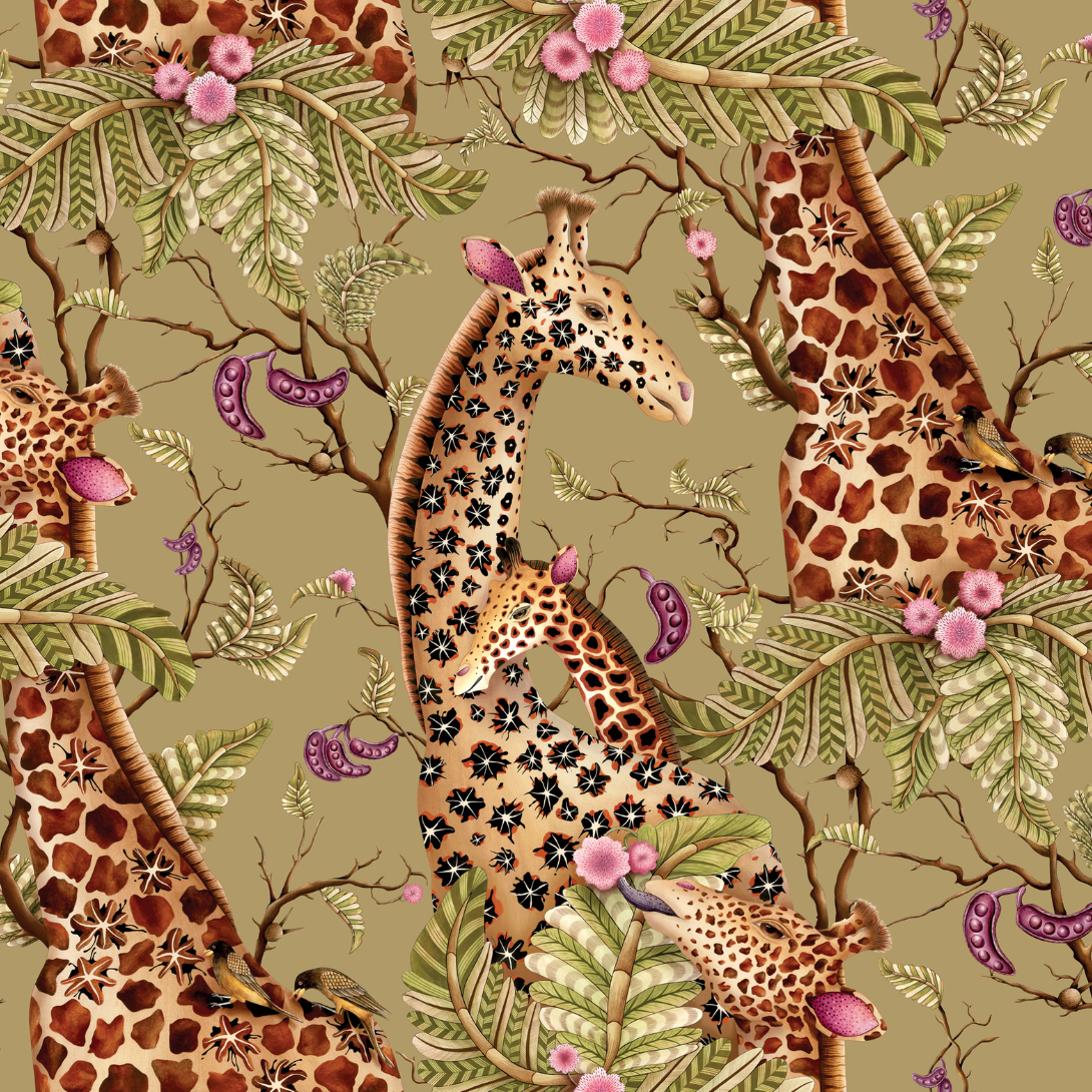 Royal Giraffe Wallpaper