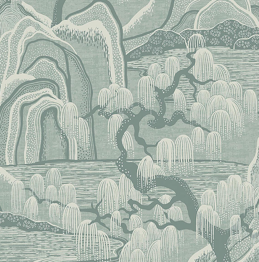 Indigo Garden Wallpaper