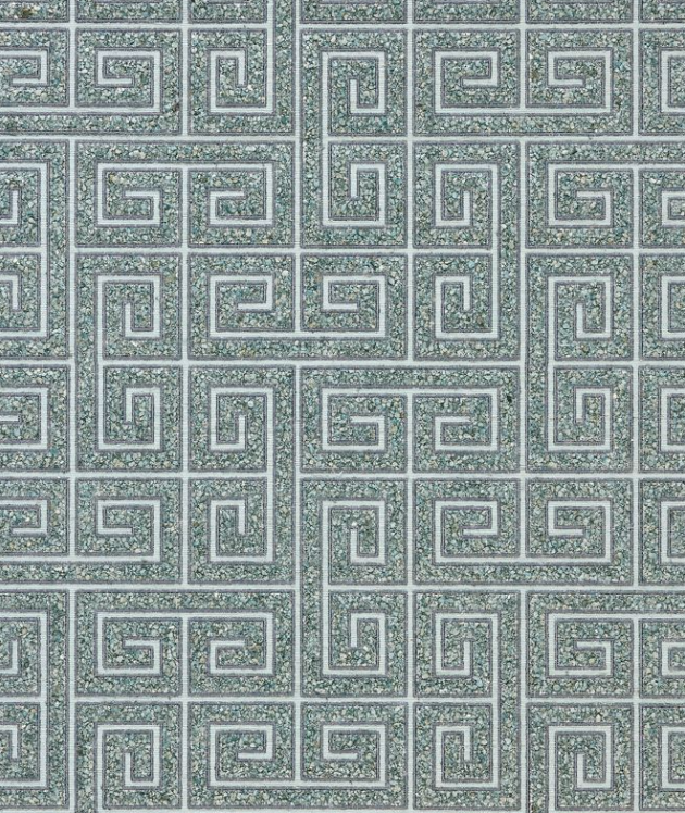 Fret Mosiac Grasscloth Wallpaper