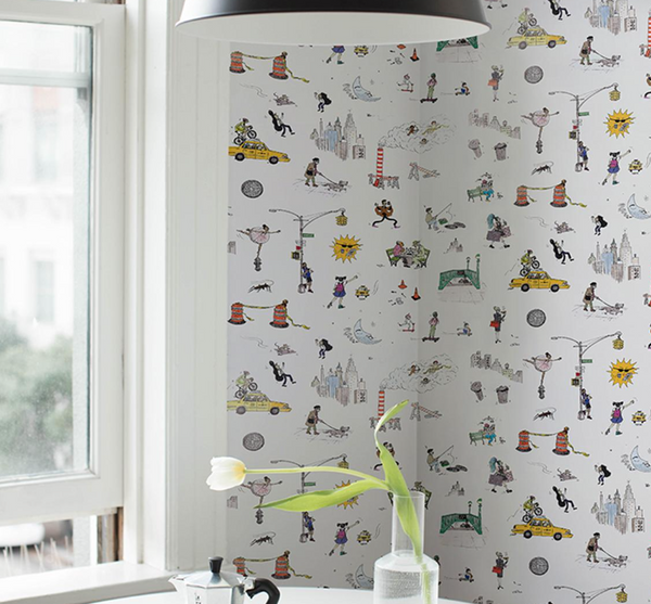 Street Scenes Peel and Stick Wallpaper - Urban American Dry Goods Co.