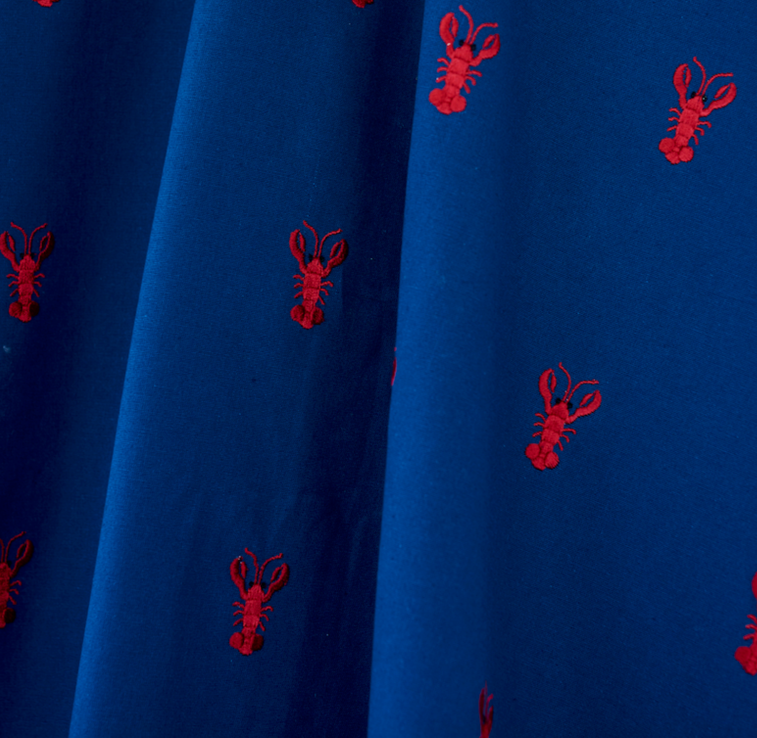 Lobster Embroidery Fabric - Urban American Dry Goods Co. Lobster Embroidery Fabric - Urban American Dry Goods Co.