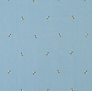 Honey Bee Embroidered Fabric