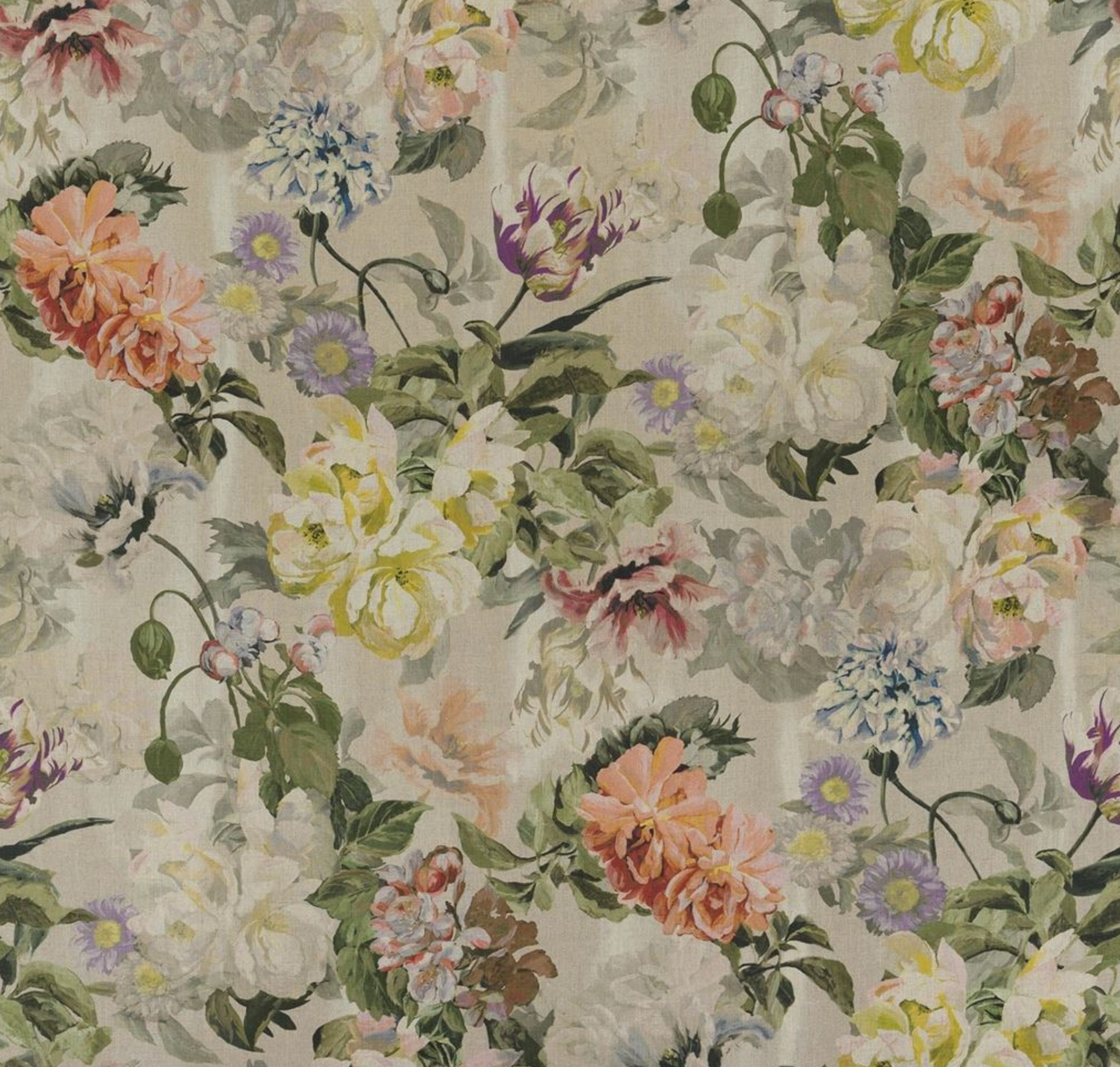 Delft Flower Fabric Swatch