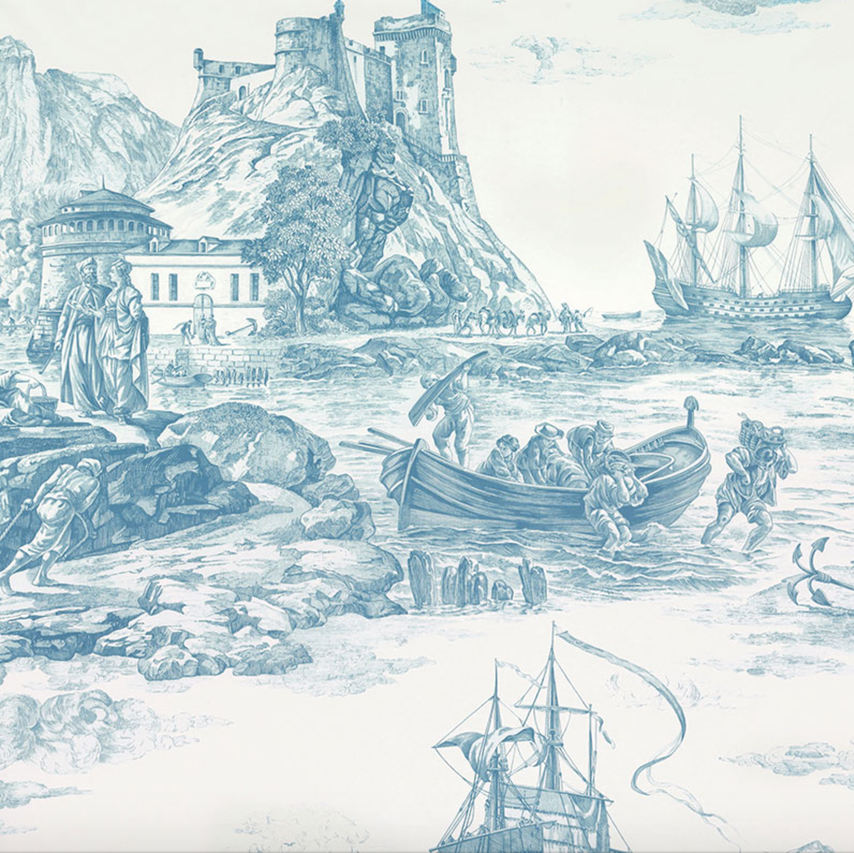 Marine Toile Fabric