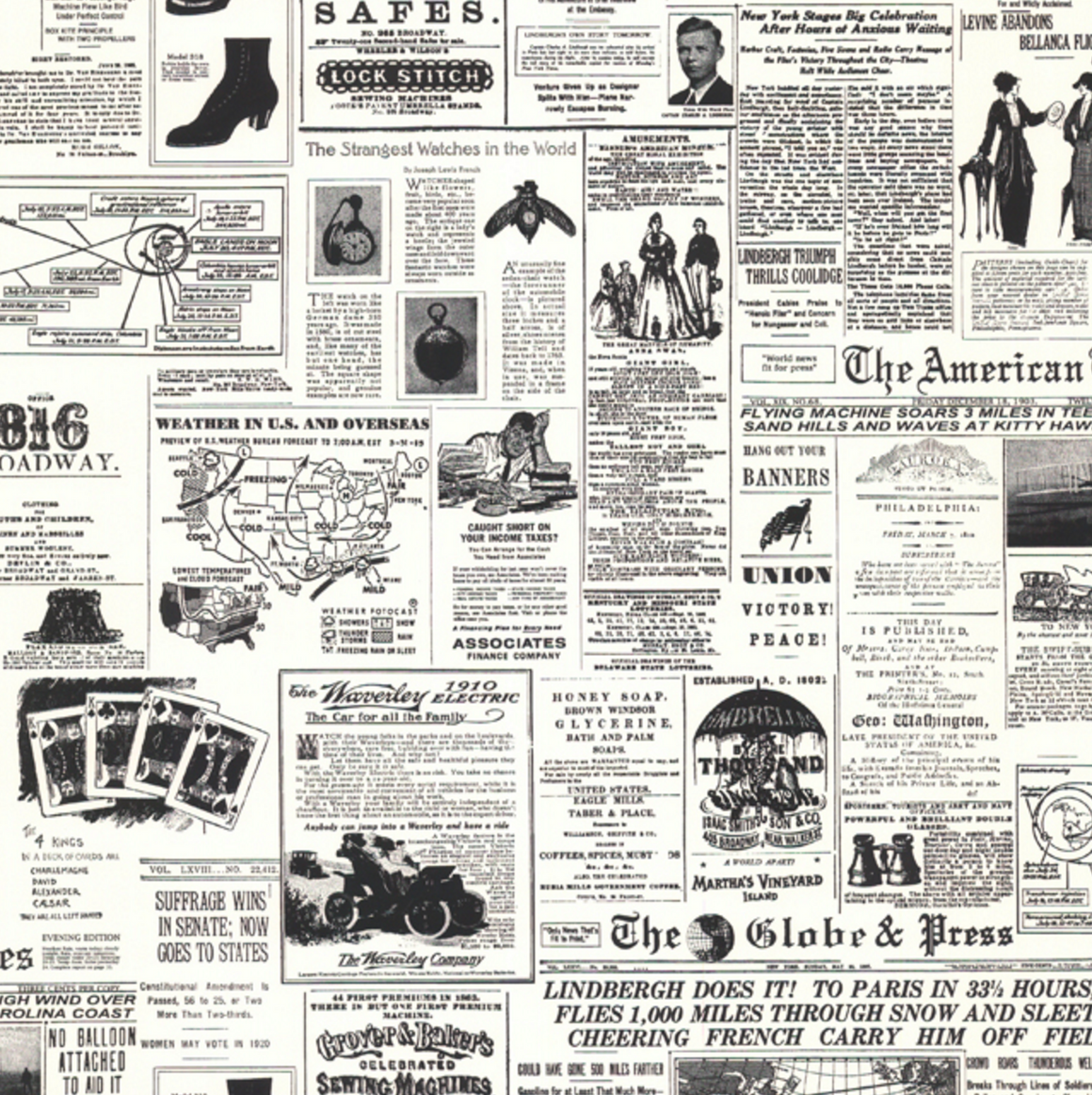 Vintage Headlines Wallpaper