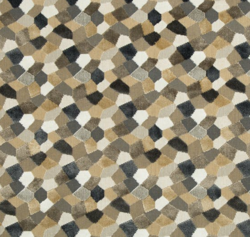 Modern Mosaic Velvet Fabric
