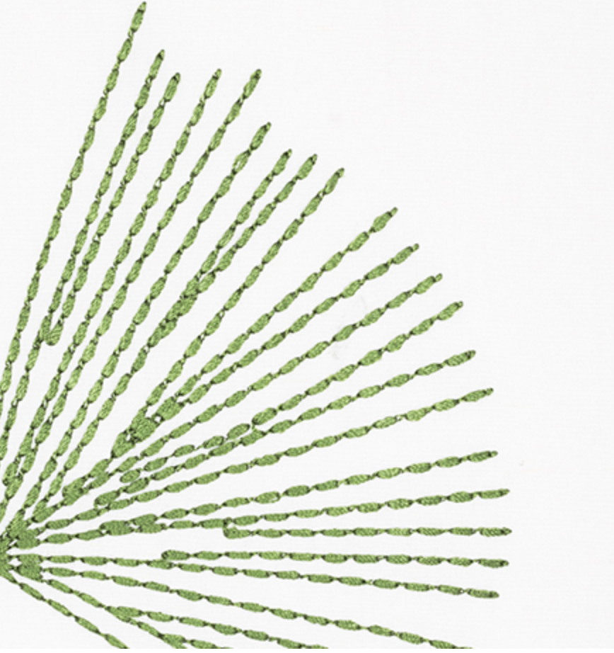 Ginkgo Embroidered Fabric