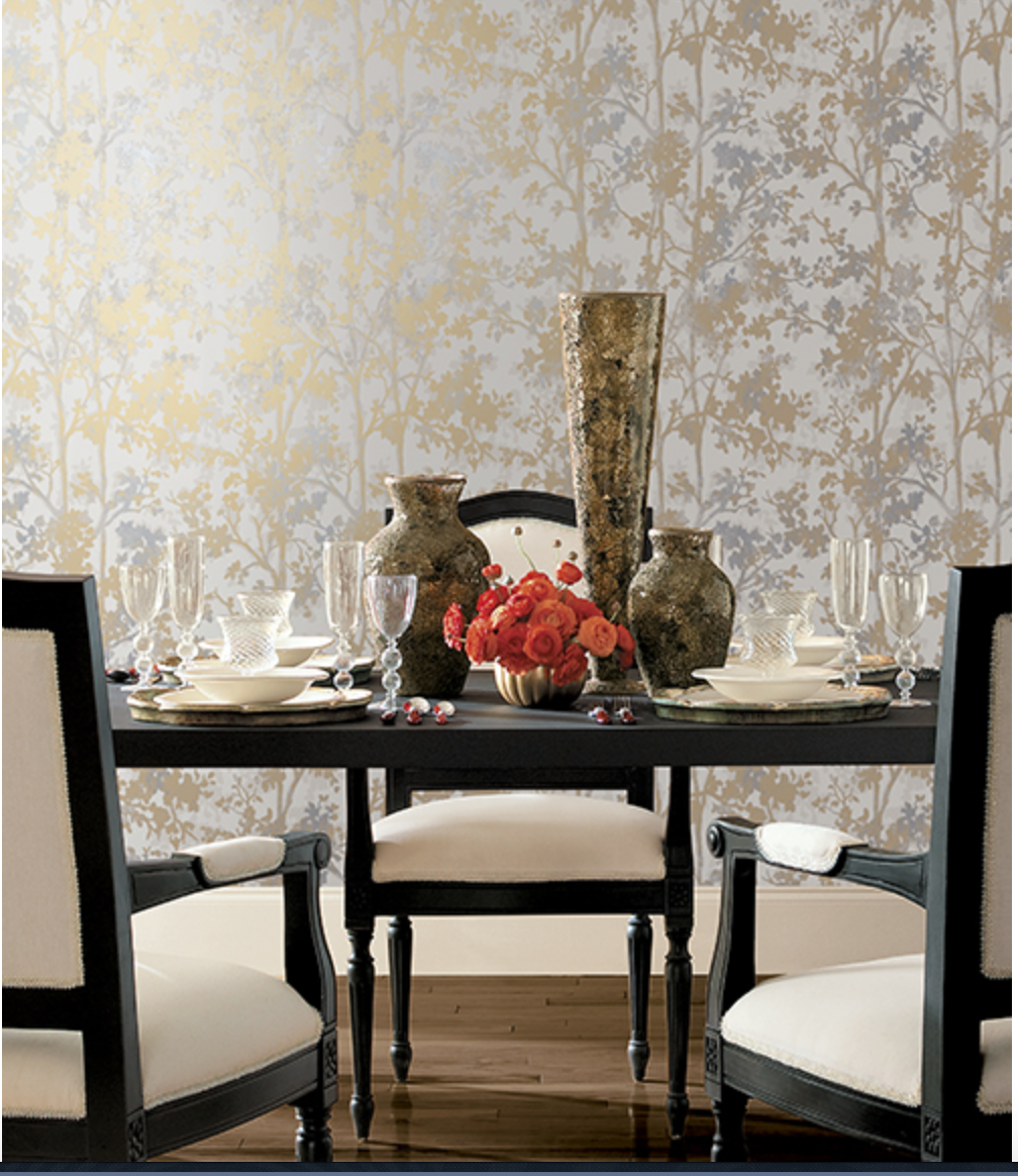 Shimmering Foliage Wallpaper