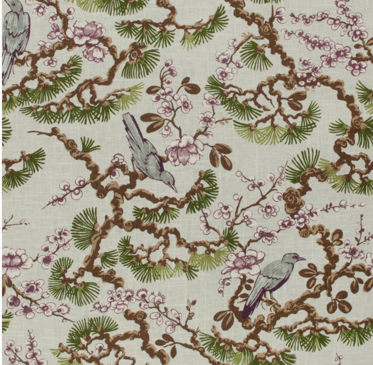 Ming Bird on a Vine Fabric