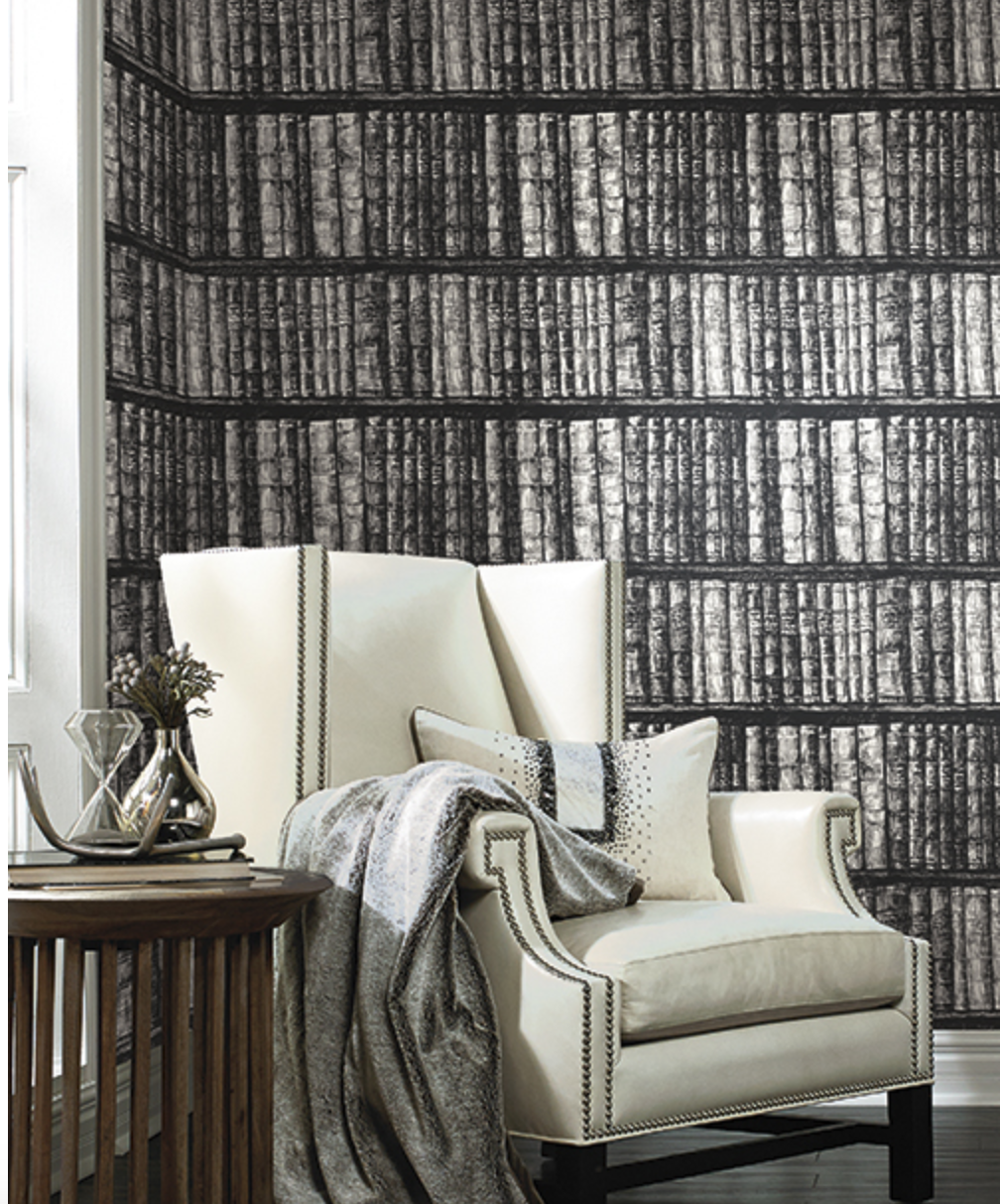 Library Bookshelf Wallpaper