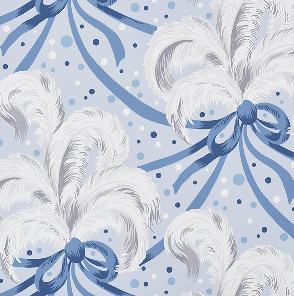 Plumes Et Rubans Wallpaper