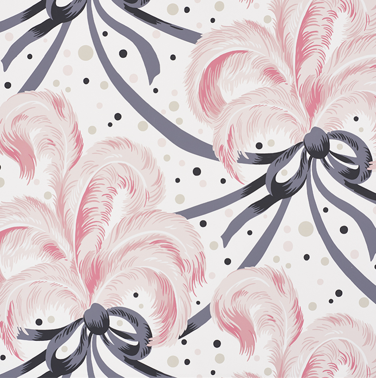 Plumes Et Rubans Wallpaper