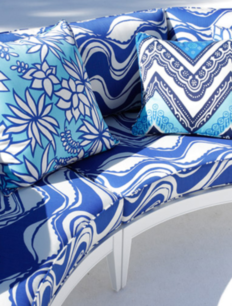 Tangier Frame Print  Indoor Outdoor Fabric