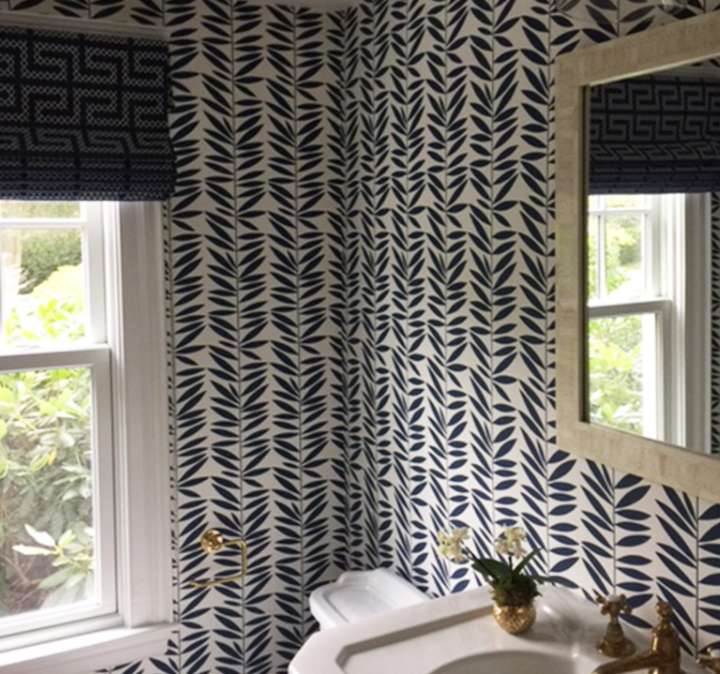 Leaf Stripe Wallpaper