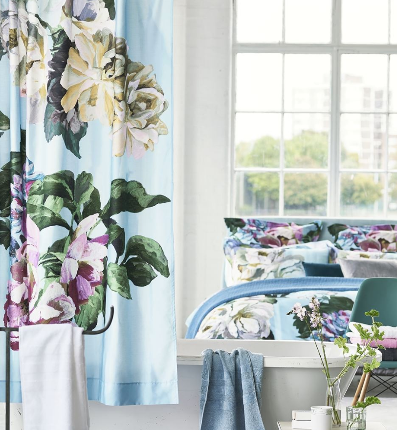 Delft Flower Sky Shower Curtain