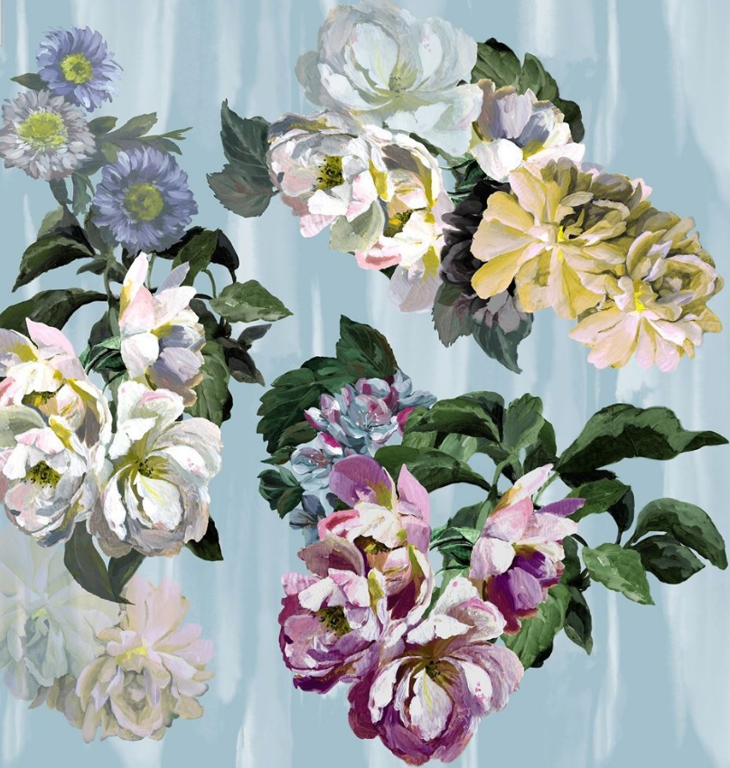 Delft Flower Sky Shower Curtain