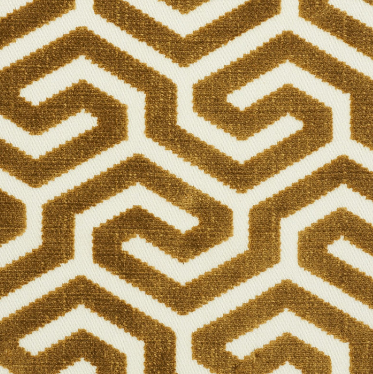 Ming Fret Velvet Fabric