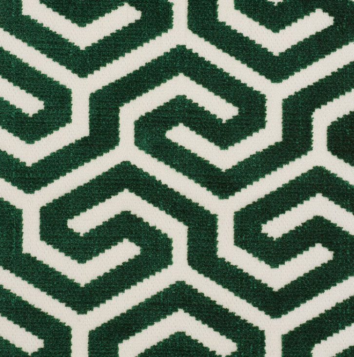 Ming Fret Velvet Fabric