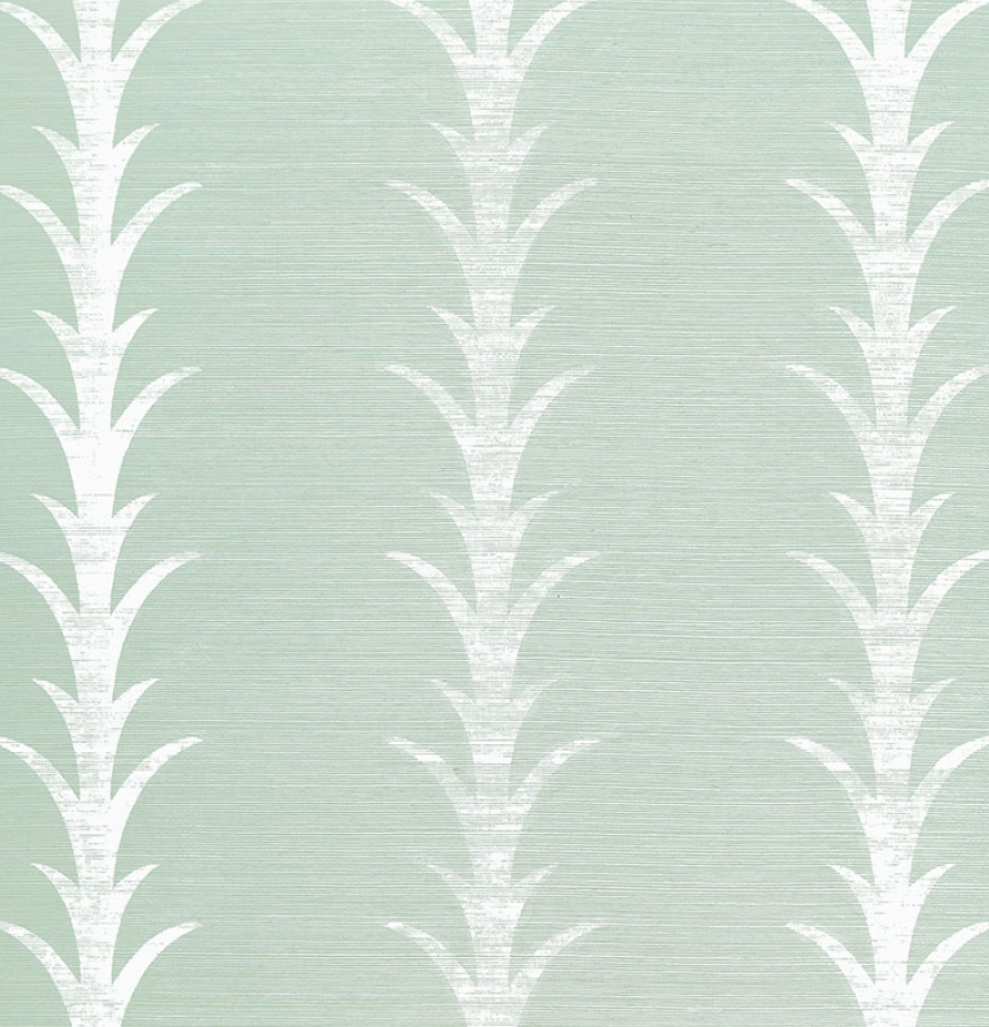 Schumacher Acanthus Stripe Vinyl Coastal Limestone Grasscloth Industrial  Wallpaper  Kathy Kuo Home