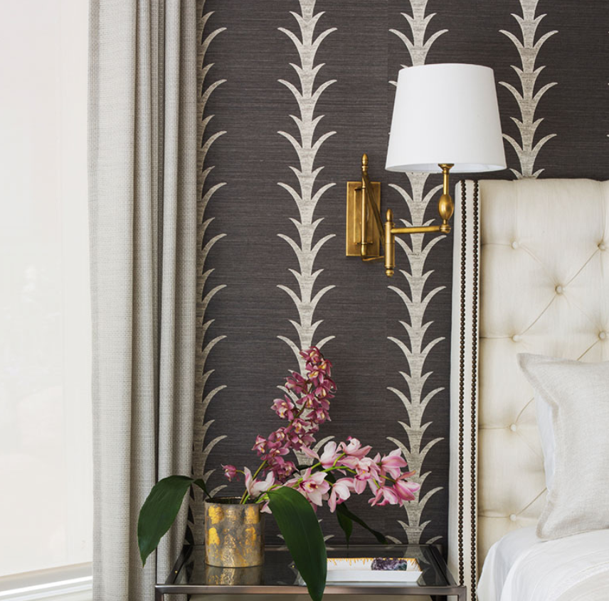 Acanthus Stripe  Sisal Wallpaper