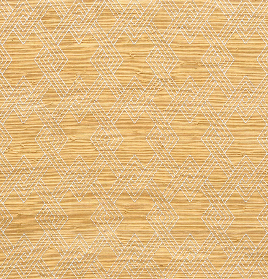 Hix Embroidered Sisal Wallpaper