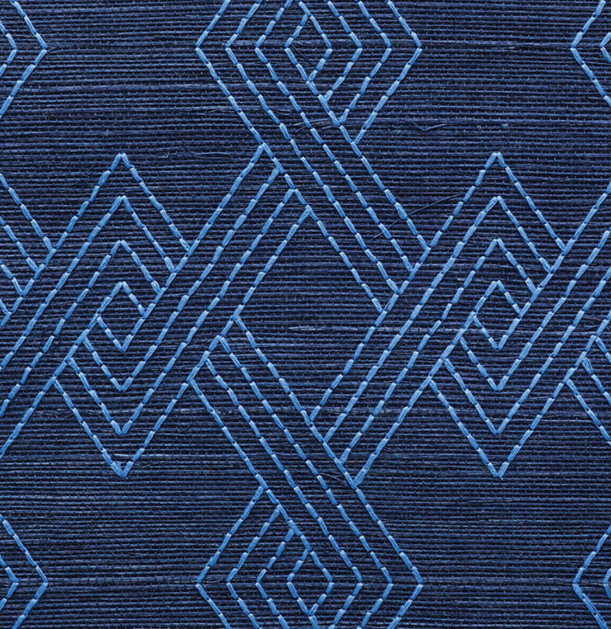 Hix Embroidered Sisal Wallpaper