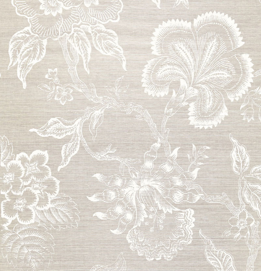 Hot House Floral Sisal Wallpaper