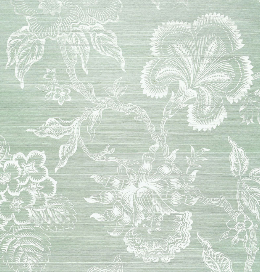 Hot House Floral Sisal Wallpaper