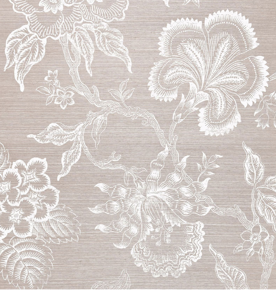 Hot House Floral Sisal Wallpaper