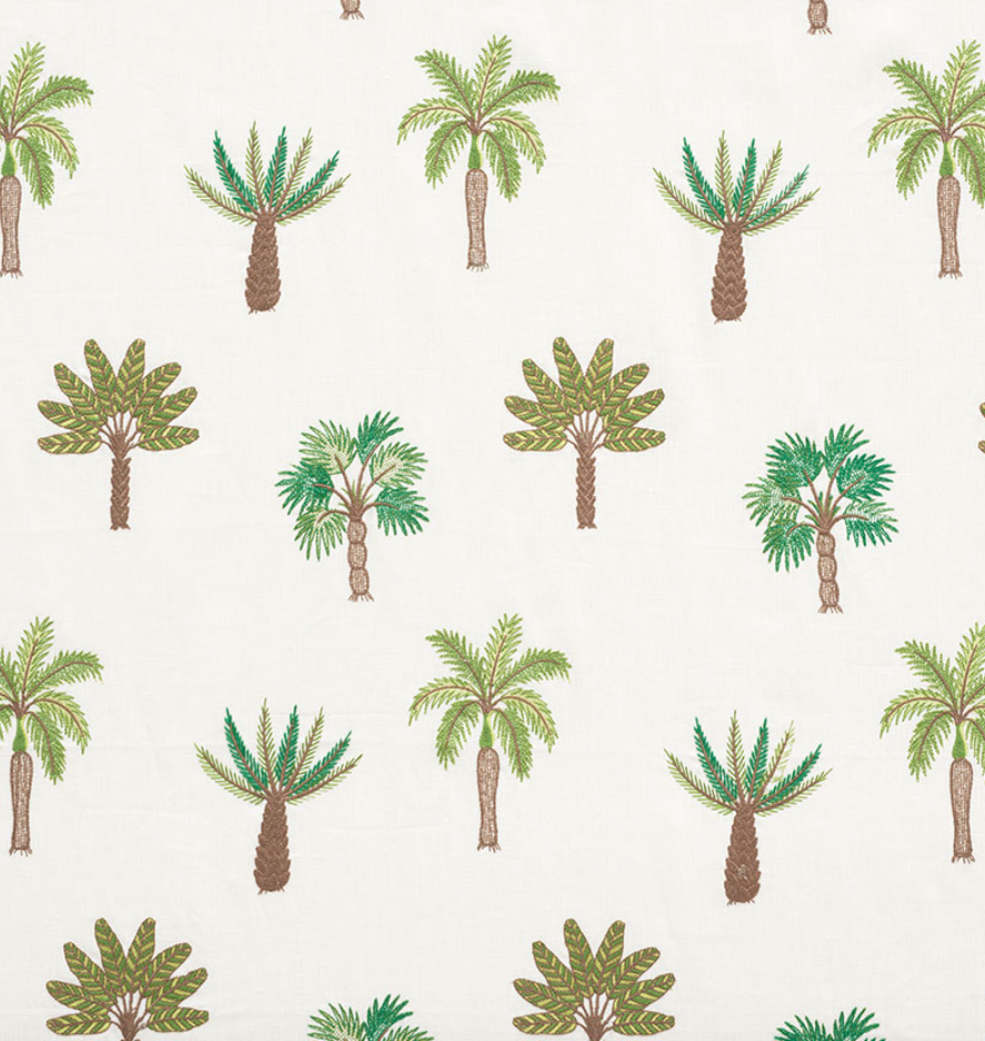 Palmetto Beach Embroidered  Fabric