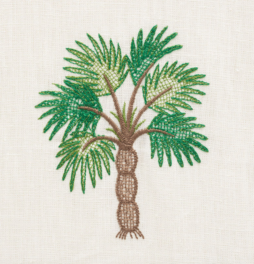Palmetto Beach Embroidered  Fabric