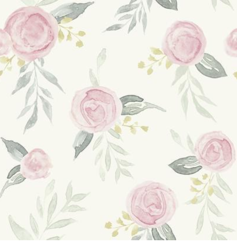 Magnolia Home Watercolor Roses Wallpaper
