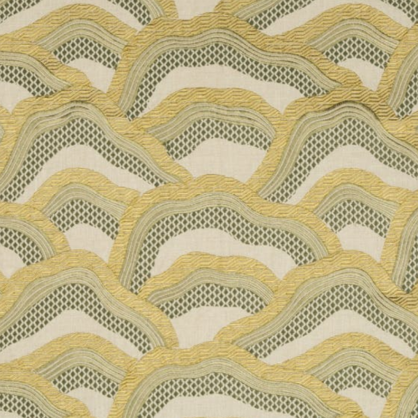 Les Rizieres Embroidered Fabric