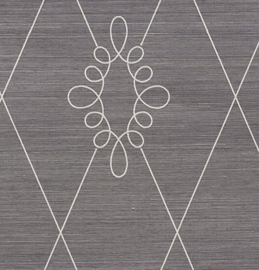Sylvie Embroidered Sisal Wallpaper