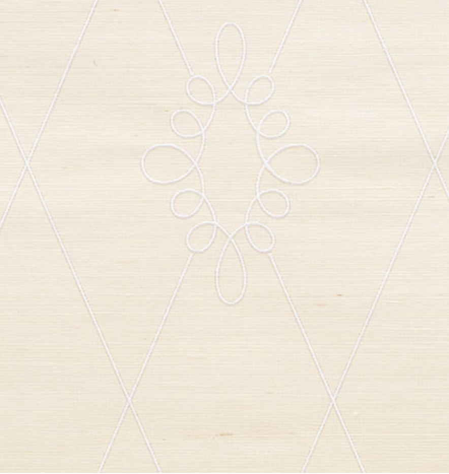 Sylvie Embroidered Sisal Wallpaper