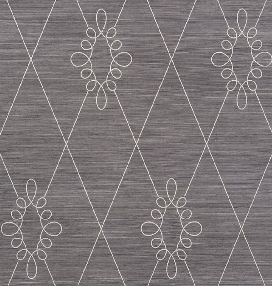 Sylvie Embroidered Sisal Wallpaper