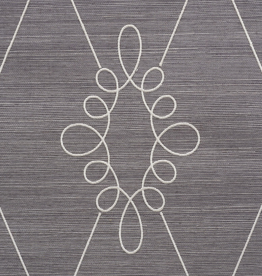 Sylvie Embroidered Sisal Wallpaper