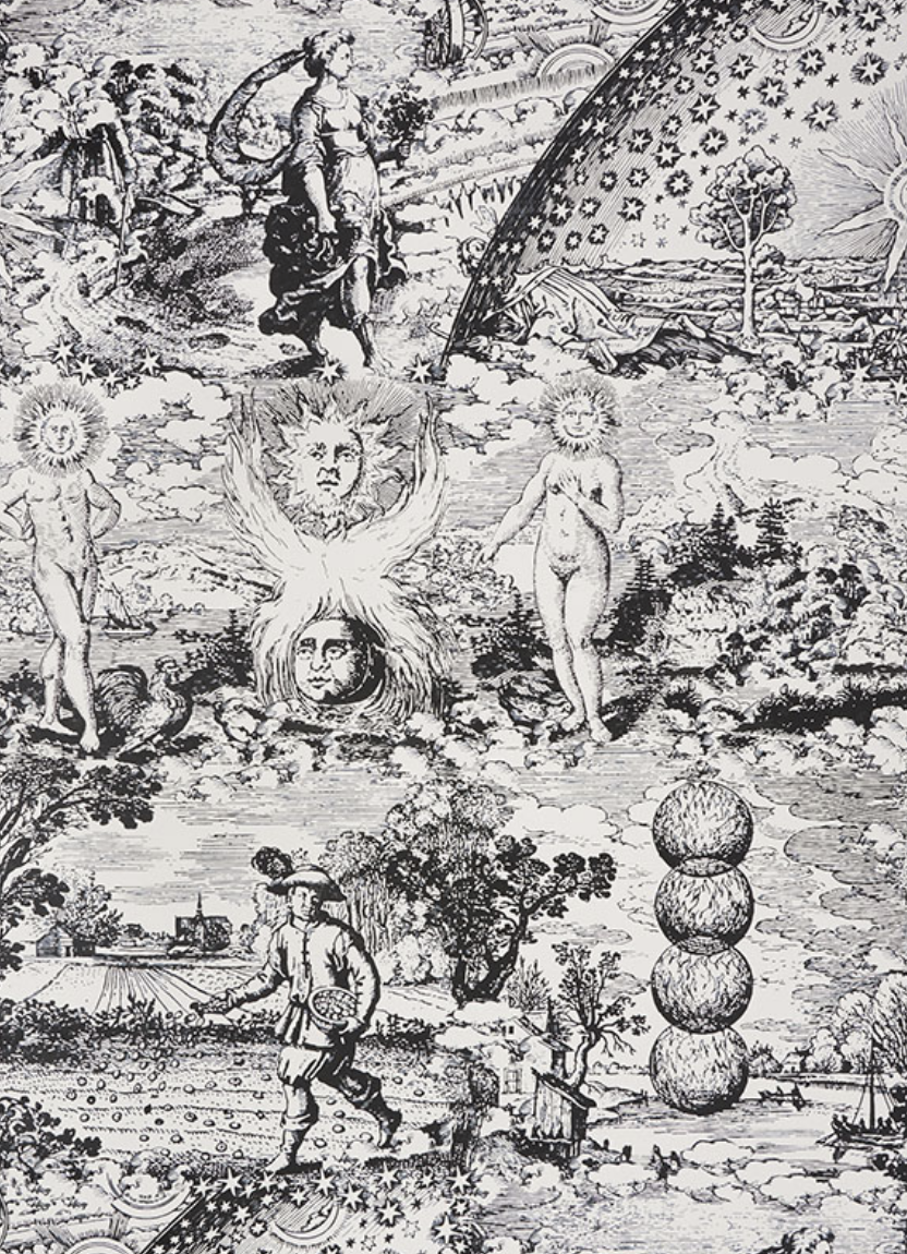 Modern Toile Wallpaper