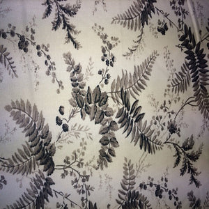 Black and White Floral Toile / 3 Yard Piece