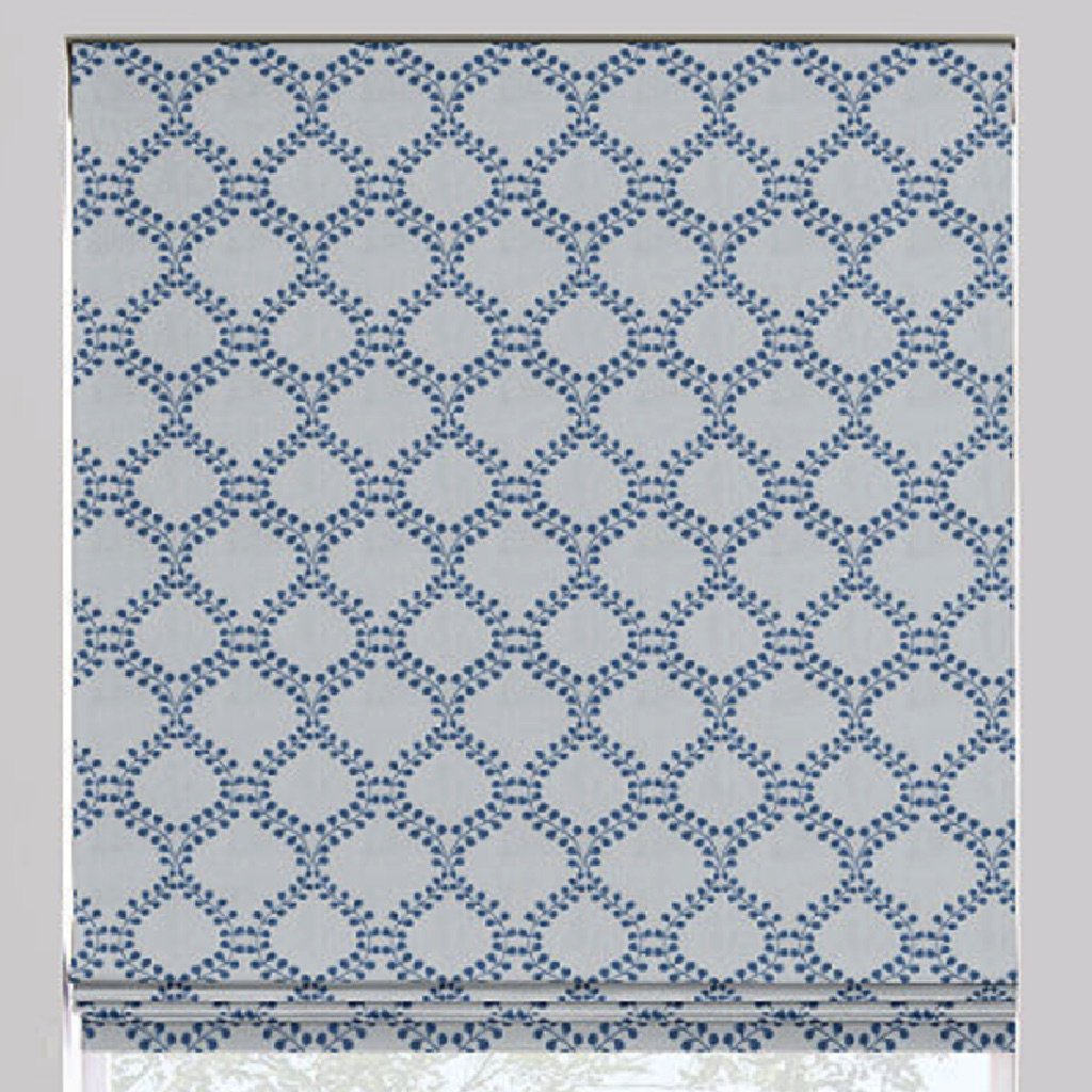 Winding Leaves Flat Roman Shade