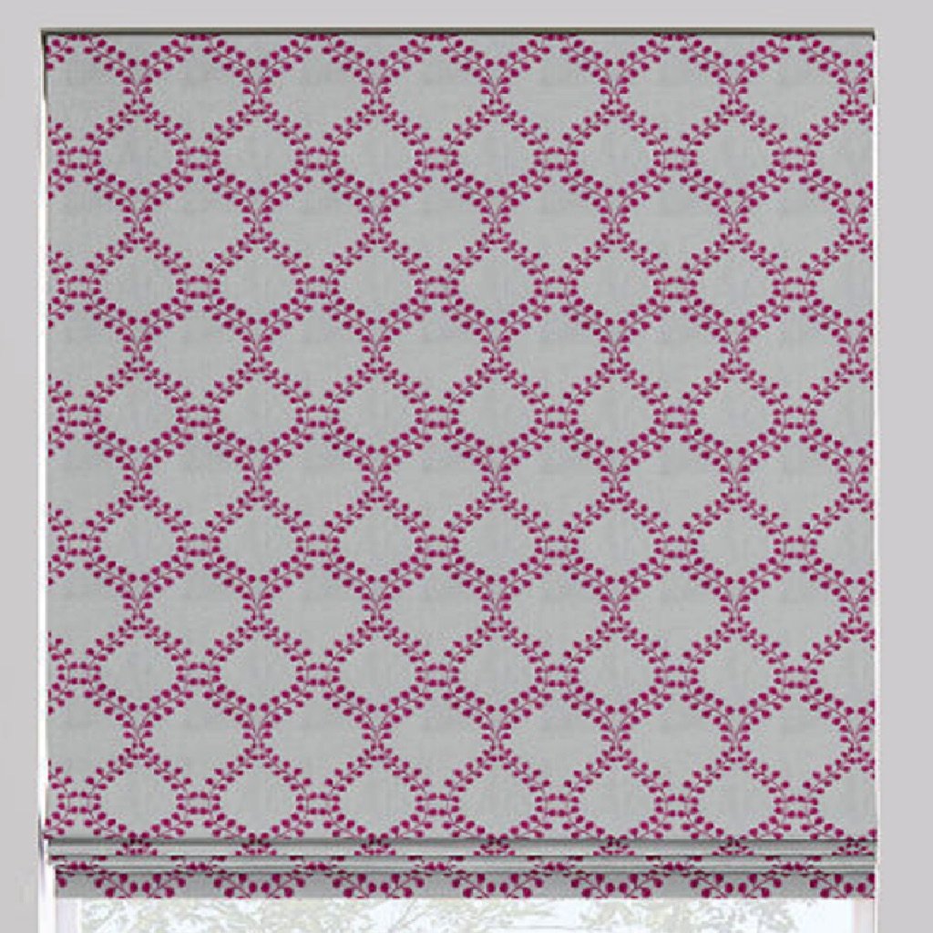 Winding Leaves Flat Roman Shade